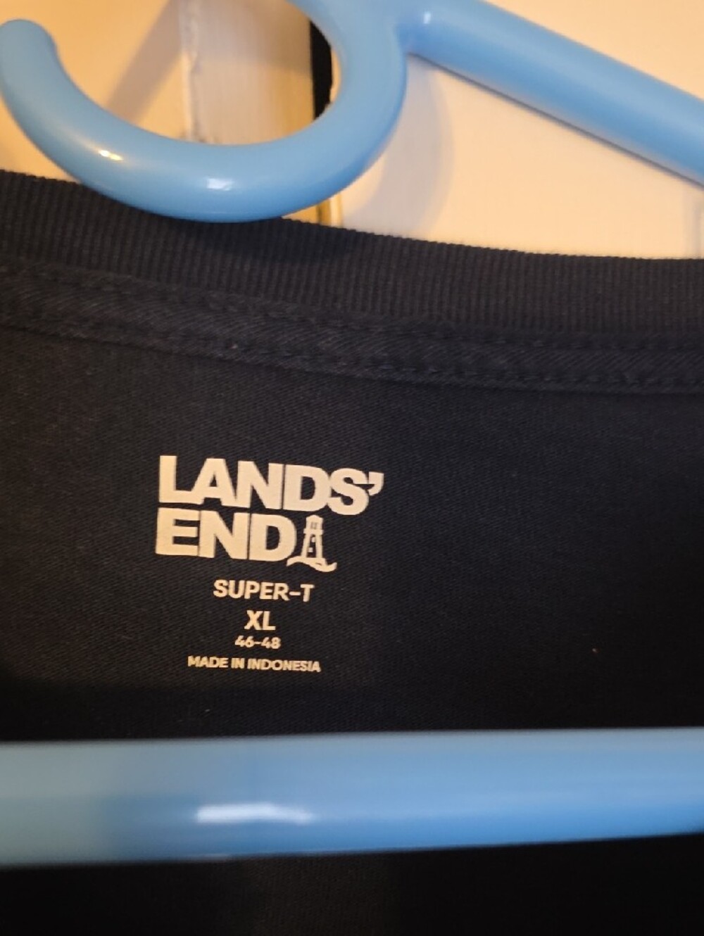 Lands' End Men's Long-Sleeve Henley - Black - Picture 2 of 3